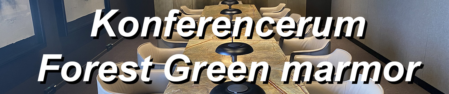 Konferencerum - Forest Green Marmor
