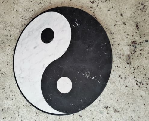 Yin-Yang marmor kunst